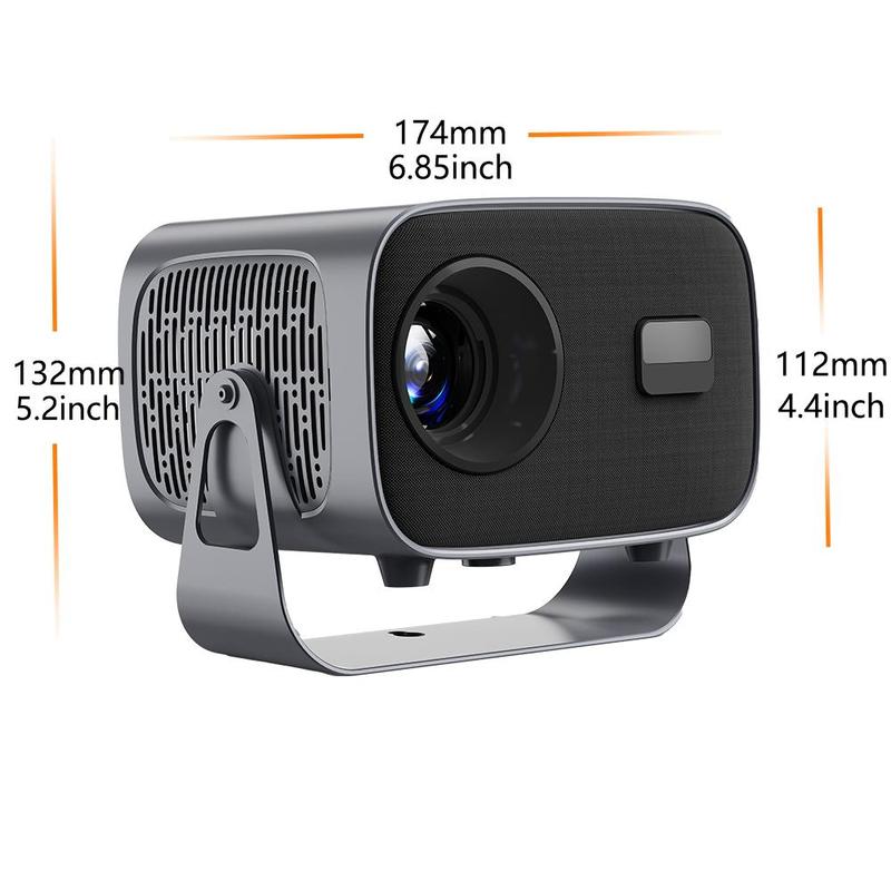 4K Mini Projector 16000 Lumen LED 1080P WiFi Bluetooth UHD Portable Home Theater, 2.4 5G WiFi Smart Projector 4K  200 ANSI, 200 Inch Screen, Built-in speaker, Auto Keystone Correction Portable Projector, BT 5.2, 360 Degree Flip, Home Video Projector