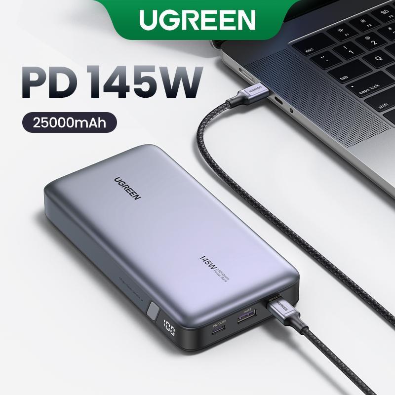 UGREEN 25000mAh PD145W PowerBank 20000mAh PD100W Powerbank Fast Charging with Type C Cable for iPhone 16 15 14 Pro Max Chargeable Accessories Smartphone