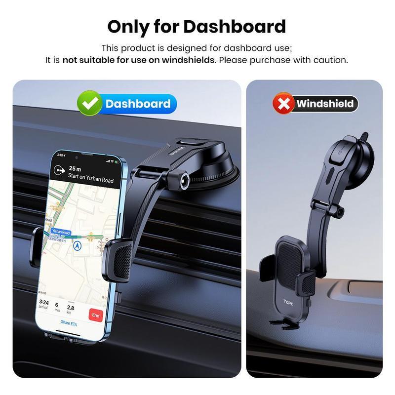 Car Suction Cup Cell Phone Stand, Rotation Anti-shake Car Dashboard Smartphone Holder, Summer Gift, Portable Car Phone Holder Mount, Car Accessories 2024