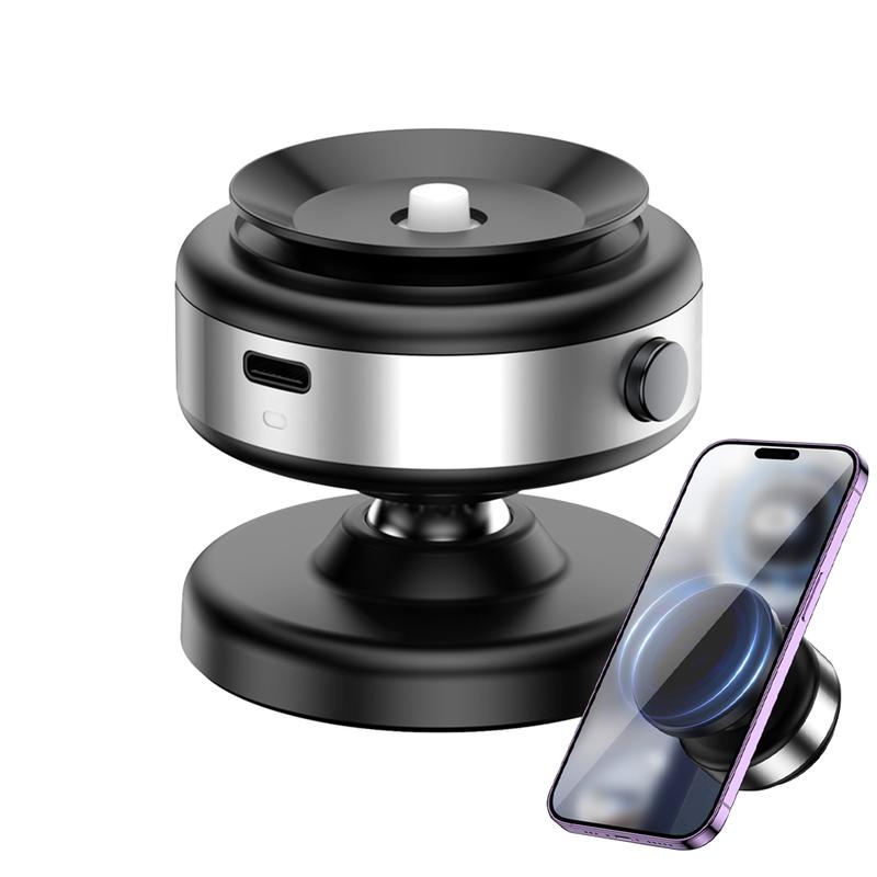 Vacuum Magnetic Suction Cup Phone Mount, Hands-Free Magnetic Suction Mount for Car Gym Mirror Smooth Surface, Shower Phone Holder for Magsafe iPhone 16 15 14 13 12 & All Phones, Silver