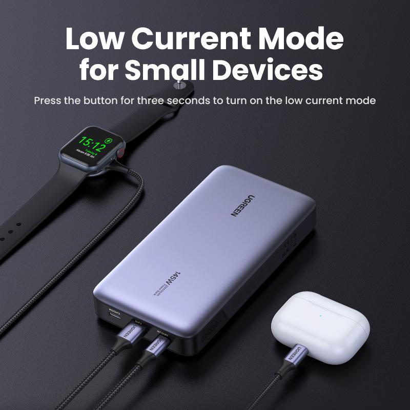 UGREEN 25000mAh PD145W PowerBank 20000mAh PD100W Powerbank Fast Charging with Type C Cable for iPhone 16 15 14 Pro Max Chargeable Accessories Smartphone