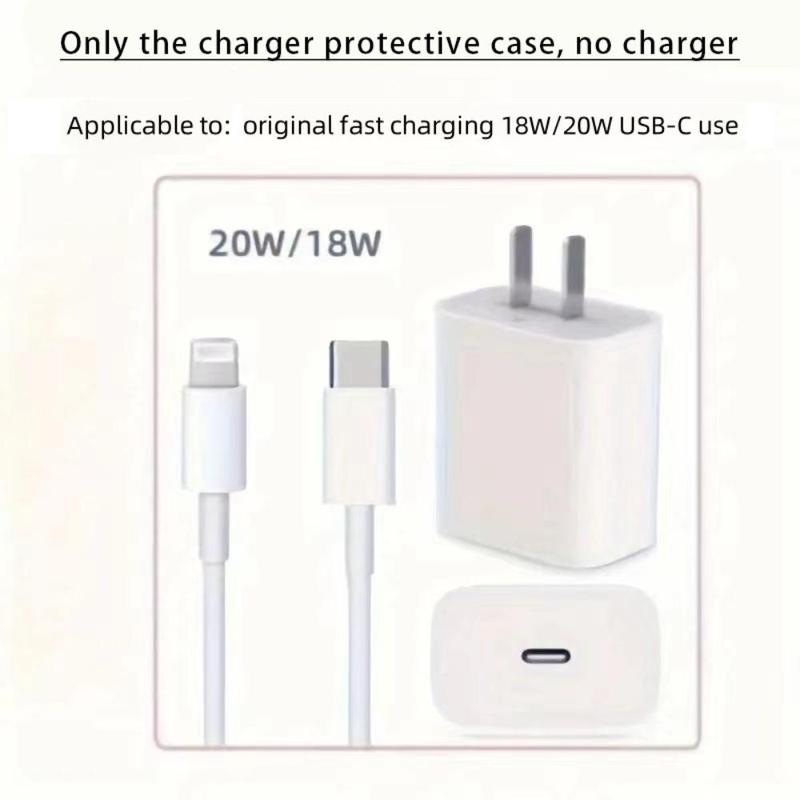 Cherry Pattern Charger Protective Case & Data Cable Protector, Anti-break Charger Protective Case, Phone Accessories for iPhone 14 Pro Max