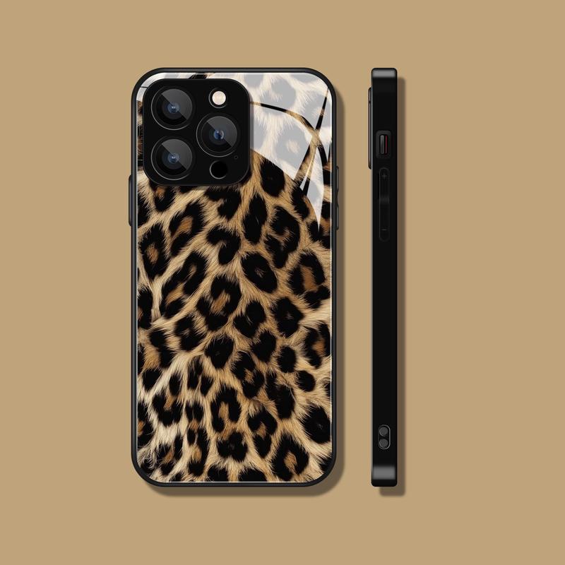 Fashion Leopard-pattern Phone Case, 1 Count Anti-drop Phone Protective Cover, Phone Accessories Compatible with iPhone 11 12 13 14 15 Pro Max