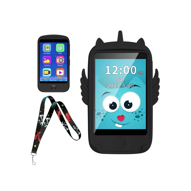 Kids Smart Phone With Calls SOS, 2.8'' Touchscreen Phone With SD Card For Age 3-12 Girls Boys, 19 Learning Games, MP3 Music Player Camera Smartphone Smart Watch Adjustable Charging