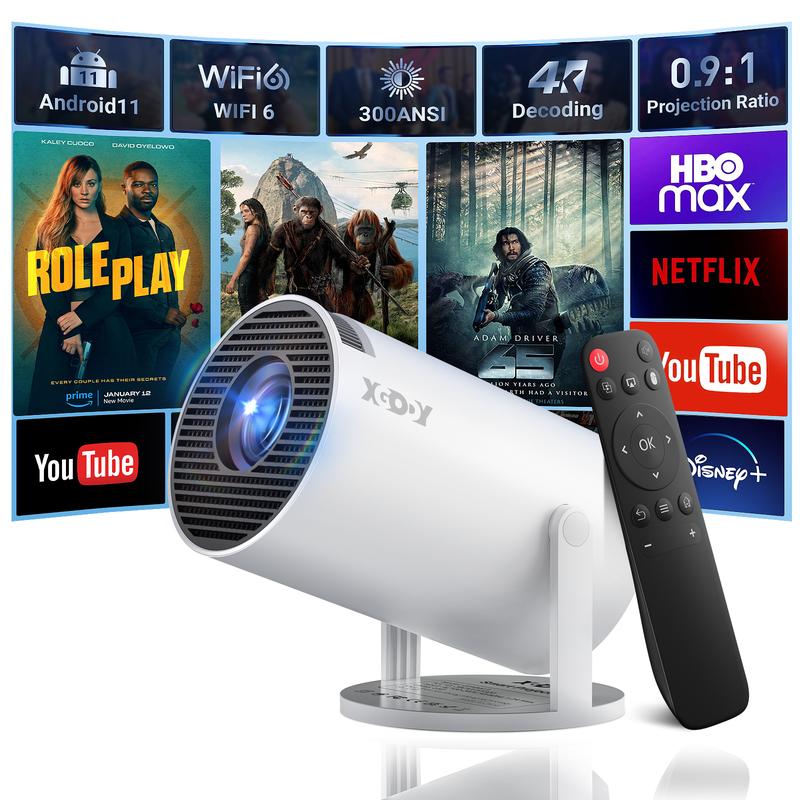 [Xgody] [gimbal 3] mini projector with WiFi and Bluetooth, auto keystone correction, 200 