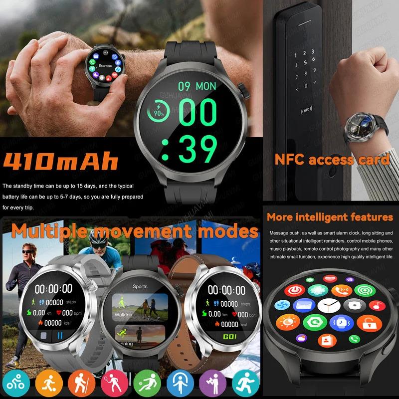 2024 New GPS Sports NFC Fashion Smartwatch Men's 1.85 