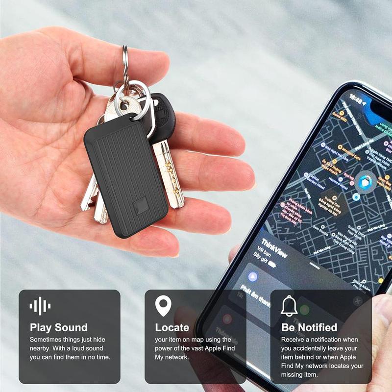 Anti-lost Tracker Compatible with Apple Find My (iOS Only), Item Locator for Keys, Wallet, Pets, Bag, Backpack and Suitcase