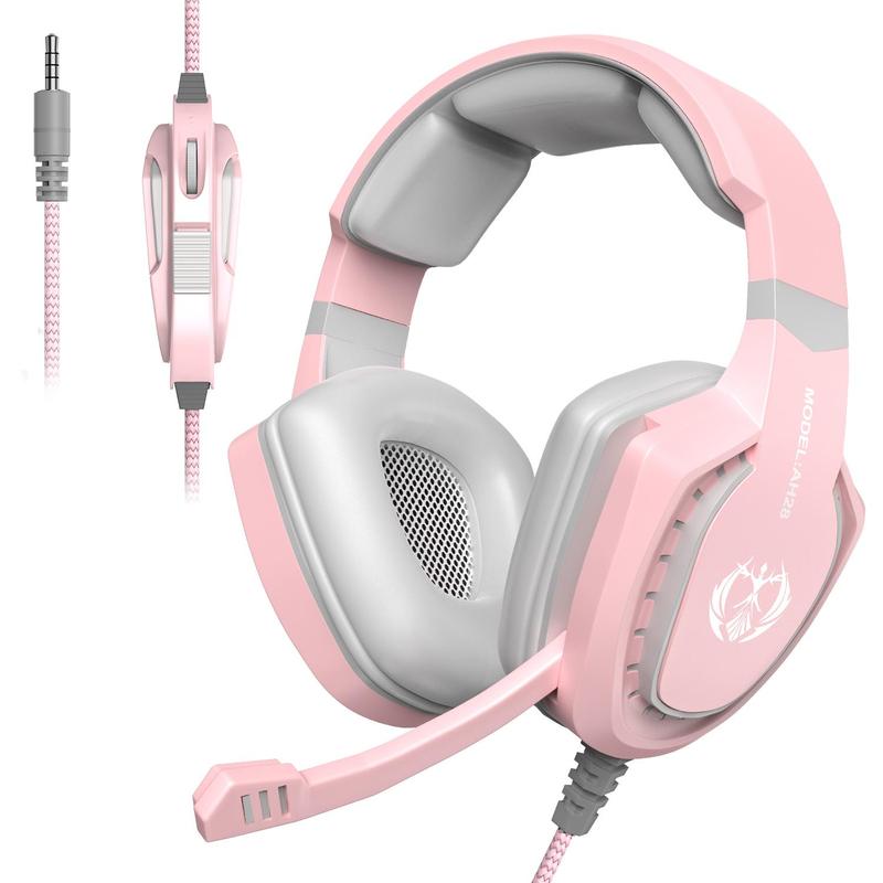 Wired Over-ear Design Gaming Headset, Noise Cancelling Headphone with Microphone, Stereo Sound Gaming Headset for PC, Tablet & Mobile Phone, Gaming Room Supplies