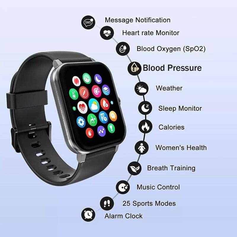 2024 Smart Watch For Men Women, Waterproof Smartwatch Bluetooth iPhone Samsung