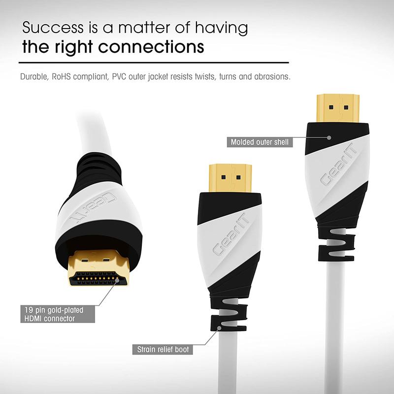 4K HDMI Cable - 35 Feet, 4K Resolution, White