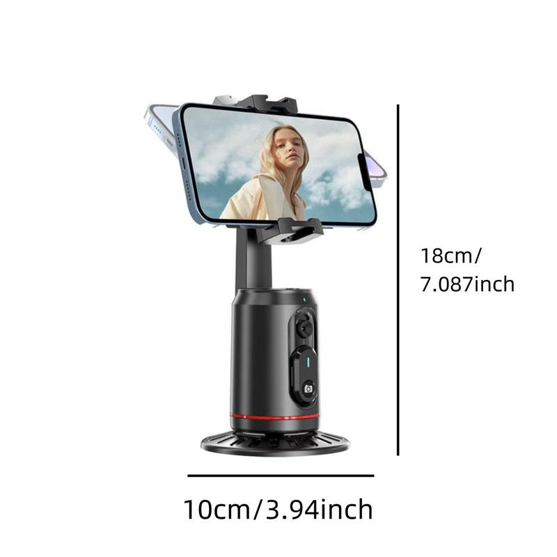 AI Face Recognition Tracking Phone Gimbal, 360° Rotatable Selfie Stabilizer with LED Lights, Camera Stabilizer, Video Equipment for Live Streaming, Vlogging, Photography