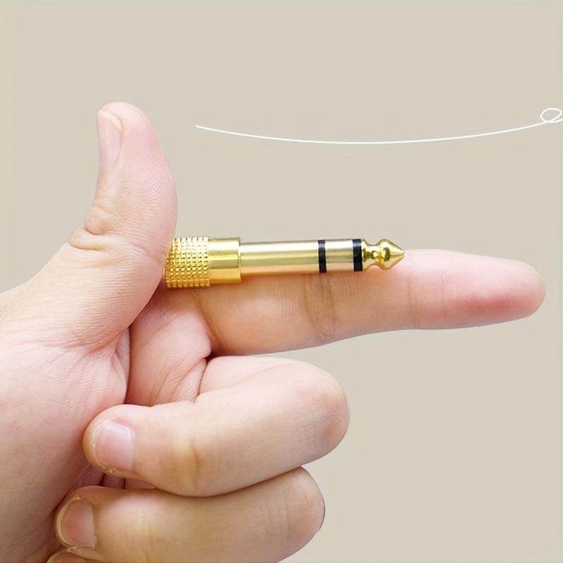 3.5mm to 6.5mm Jack Audio Adapter, High Quality Audio Adapter for Stereo AUX Conversion, Music Accessories for Home & Studio