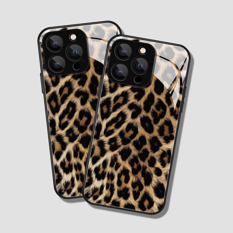 Fashion Leopard-pattern Phone Case, 1 Count Anti-drop Phone Protective Cover, Phone Accessories Compatible with iPhone 11 12 13 14 15 Pro Max