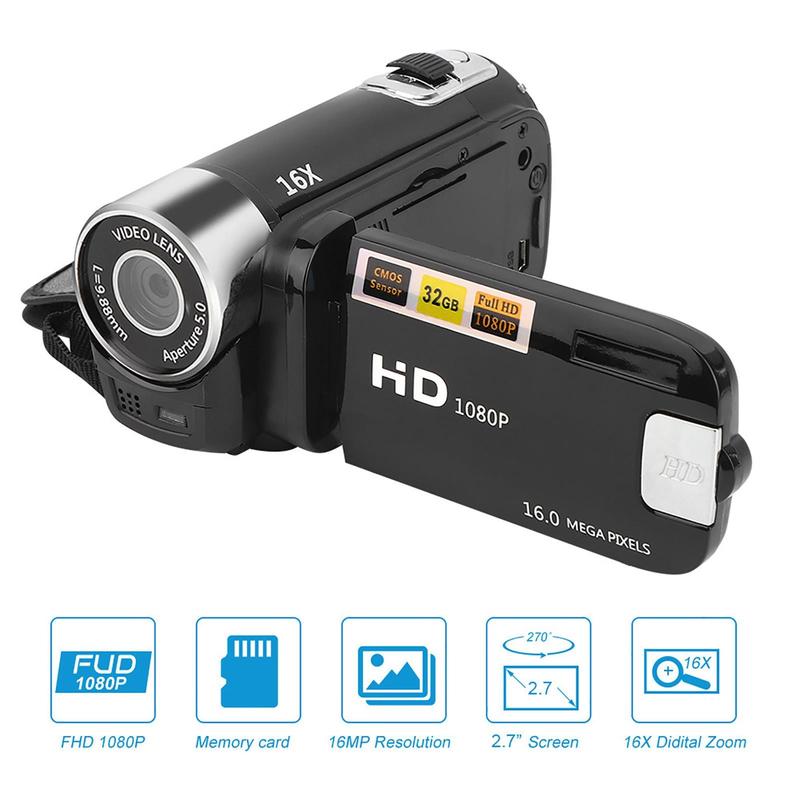 4K 48MP DV Camera 2.7in TFT Rotatable Screen 16x Digital Zoom Video Camera with USB Cable