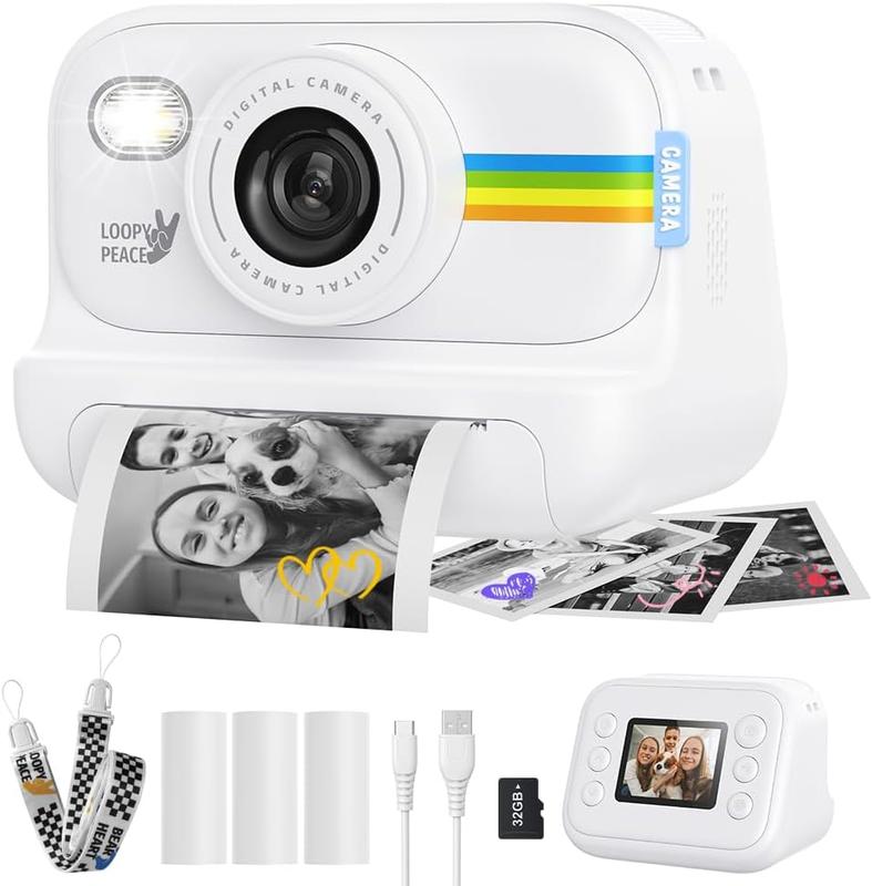 Instant digital camera+Fuji Film Value Pack Shutter Accessories Bundle,camera with instant print new mini polaroidcamera Card Charging Durable Sd Adjustable outdoor camera fujifilm camera 1080p no viewfinder point&shoot cameras point Toy Camera