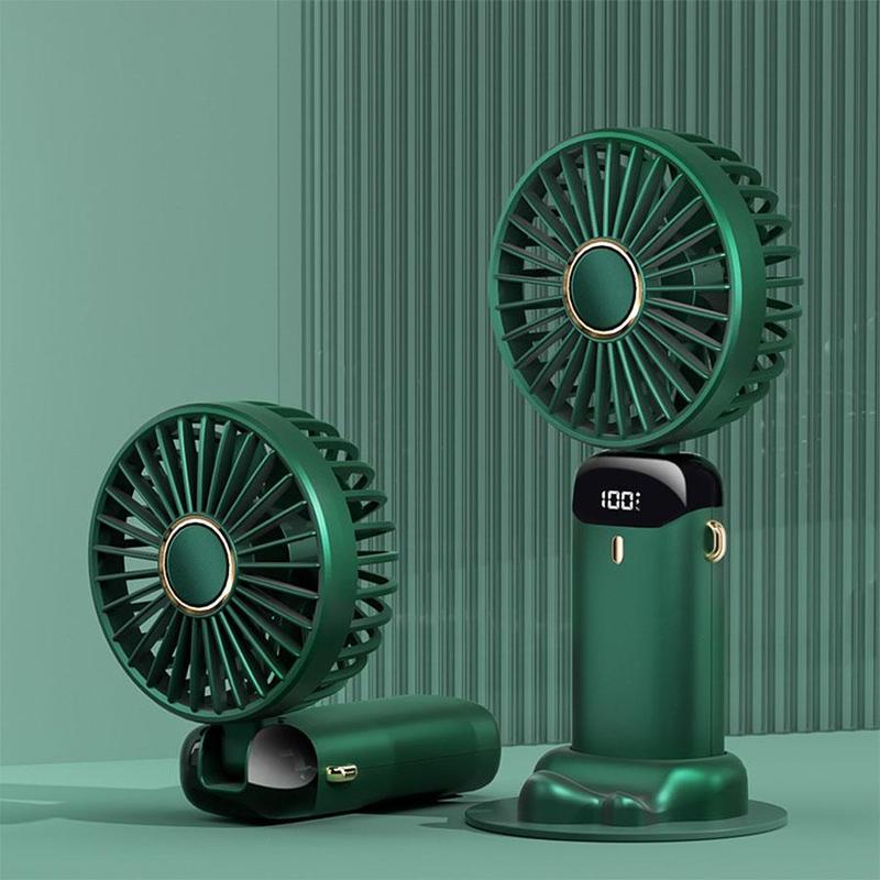 USB Rechargeable Handheld Fan for Summer Gift, Compact Electric Fan with Digital Display, Portable Fan, Cooling Fan, Household Appliances for Home, Office, Travel, Summer Supplies