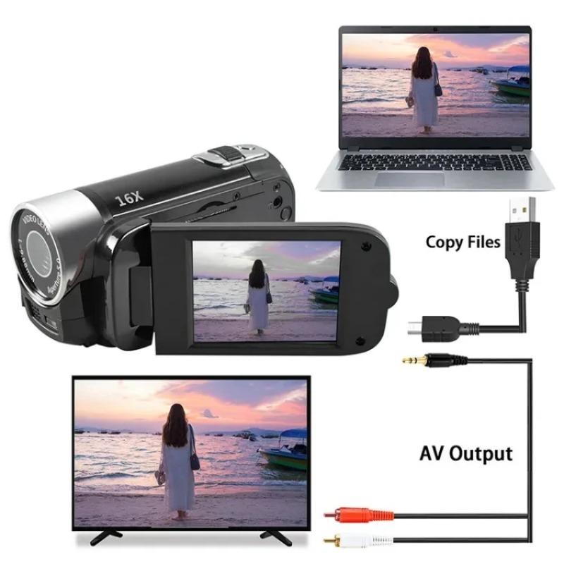 4K 48MP DV Camera 2.7in TFT Rotatable Screen 16x Digital Zoom Video Camera with USB Cable