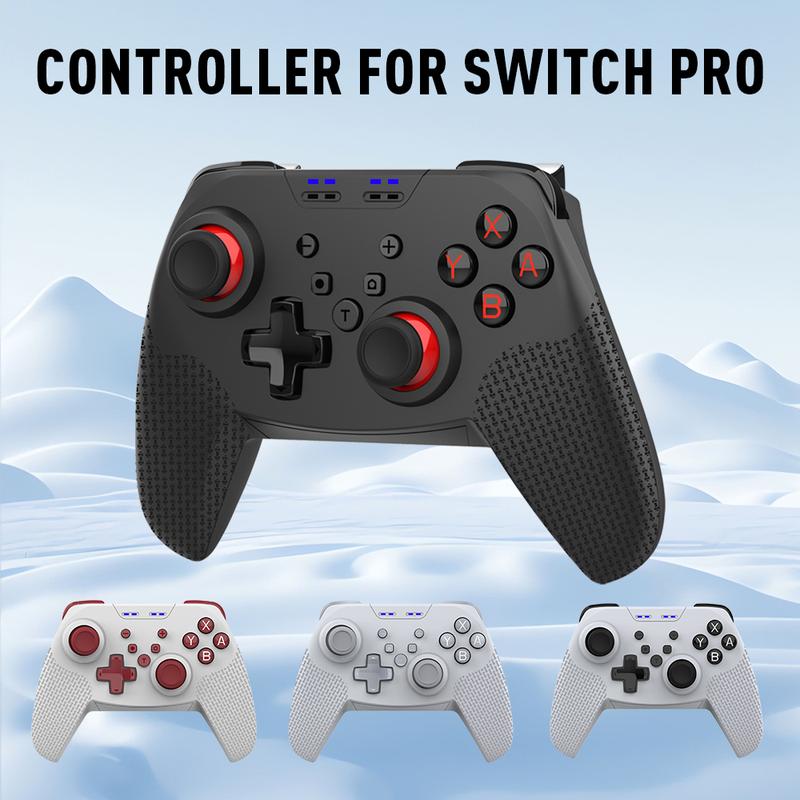 Switch Pro Controller, Gamepad for Switch Switch Lite Switch OLED, Wireless Wired Switch Controller Connection For PC Android IOS Smartphone, Game Accessories For Switch Console Support Turbo,Dual Vibration,Ergonomic Non-Slip,One Key Wake Up