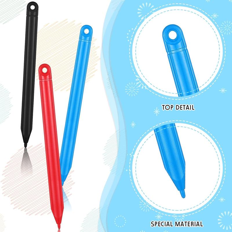 Replacement Stylus Drawing Pen and Lanyard Set for LCD Writing Tablet 4.7 Inch Colorful Drawing Tablet,  Drawing Pads, Doodle Board (7 Pack Stylus Pens and 7 Lanyards)