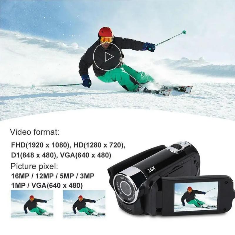 4K 48MP DV Camera 2.7in TFT Rotatable Screen 16x Digital Zoom Video Camera with USB Cable