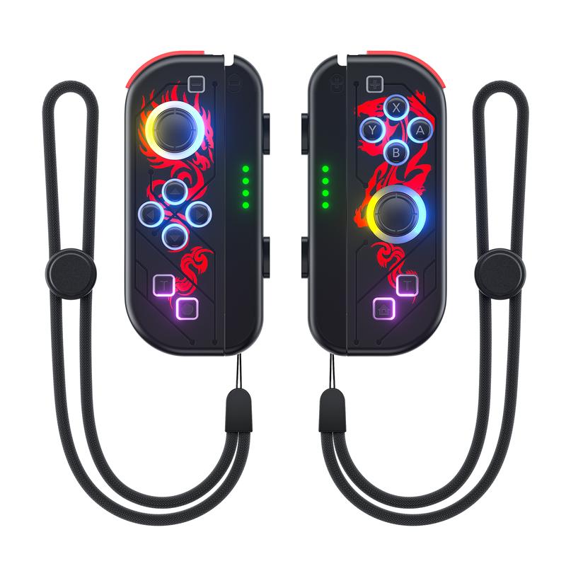 Game Controller for Nintendo Switch, Joycons (L R) Switch Controller with RGB Light Compatible with Nintendo Switch  Switch Lite  Switch OLED