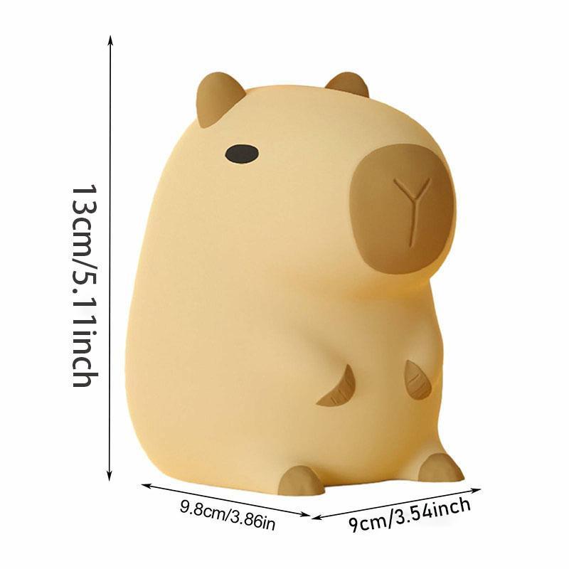 Cartoon Capybara Design Night Light， USB Rechargeable Animal Shaped Night Light, Portable Touch Control Light For Bedroom, Living Room