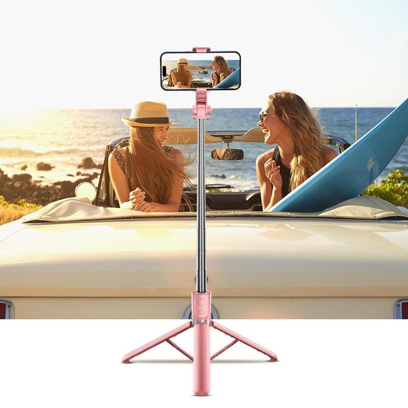 Portable Selfie Stick, 1 Count Selfie Stick with Wireless Remote Control, Phone Selfie Tripod for Outdoor Travel, Phone Accessories