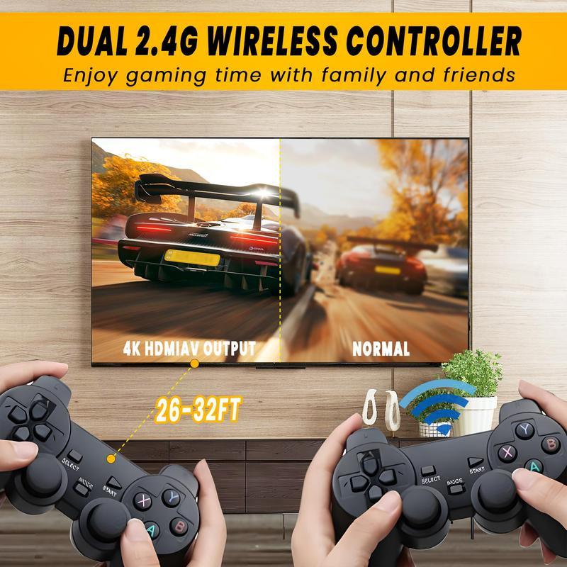 M8Pro Retro Gaming Console - Nostalgia Stick, 4K HDMI Output, Plug and Play Video Game Stick with Two 2.4G Wireless Controllers, 20 Classic Emulators, Built-in 20000 Classic Games -64G