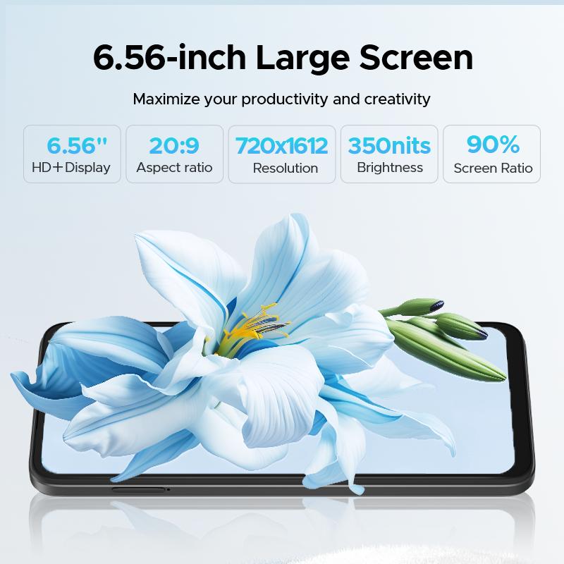 N55 DOOGEE Smartphone Android 14,9GB + 128GB,5150mAh Battery,13MP + 8MP Camera, Double SIM Cellphone, 6.56 