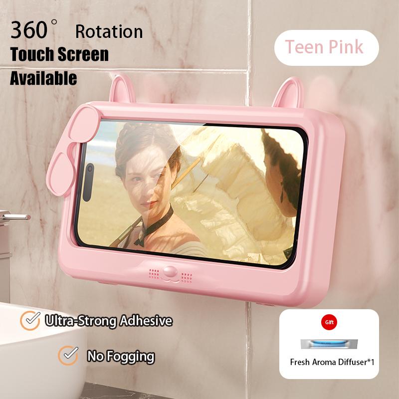 ALL FUN Bathroom waterproof phone case -  touch screen waterproof phone case with speaker audible bit 360 adjustable hole-free Accessories Smartphone