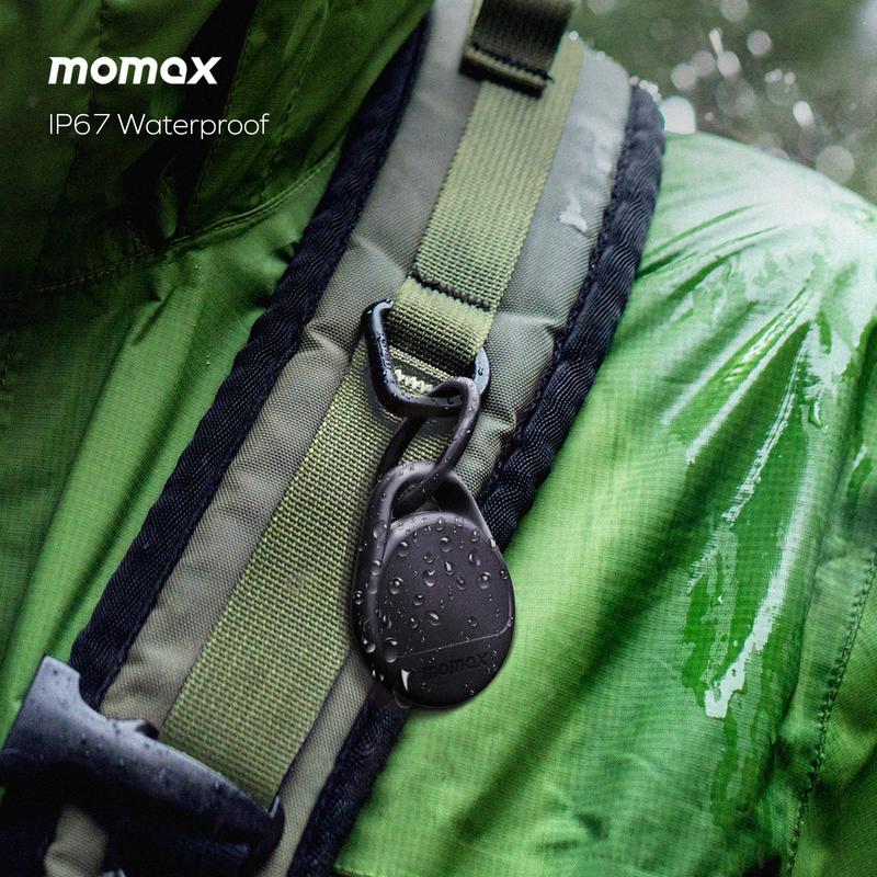 MOMAX Key GPS Finder Tracker Tag Waterproof Supports Apple and Android  with APP,Sound Location, Locator for Luggage,Suitcase,Wallet