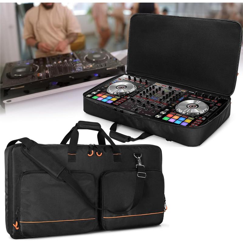 Carrying Bag Compatible with Pioneer DDJ RX DDJ SX DDJ SX2   DDJ SX3   Denon MC7000   Numark NS6, DJ Controller Storage Bag with  Padding for DJ  or Other Accessories (L, Black)