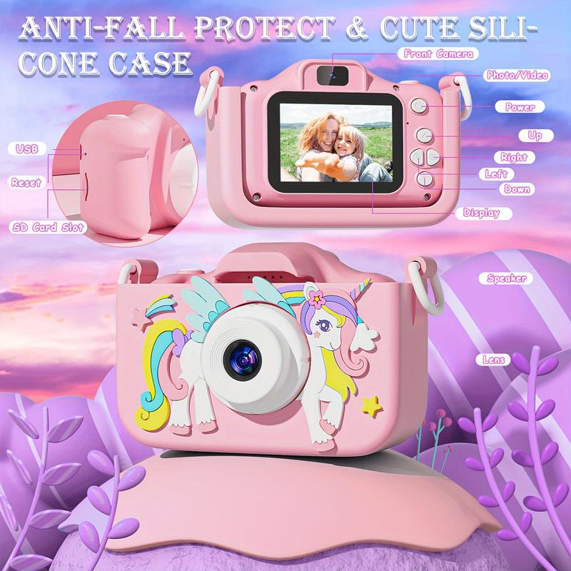 Kids Camera for 3 4 5 6 7 8 9 10 11 12 Years Old Kids Selfie HD Toy Camera, Convenient Digital Video Camera for Toddlers, Kids Camera for Boys and Girls, Perfect Christmas and Birthday Gifts