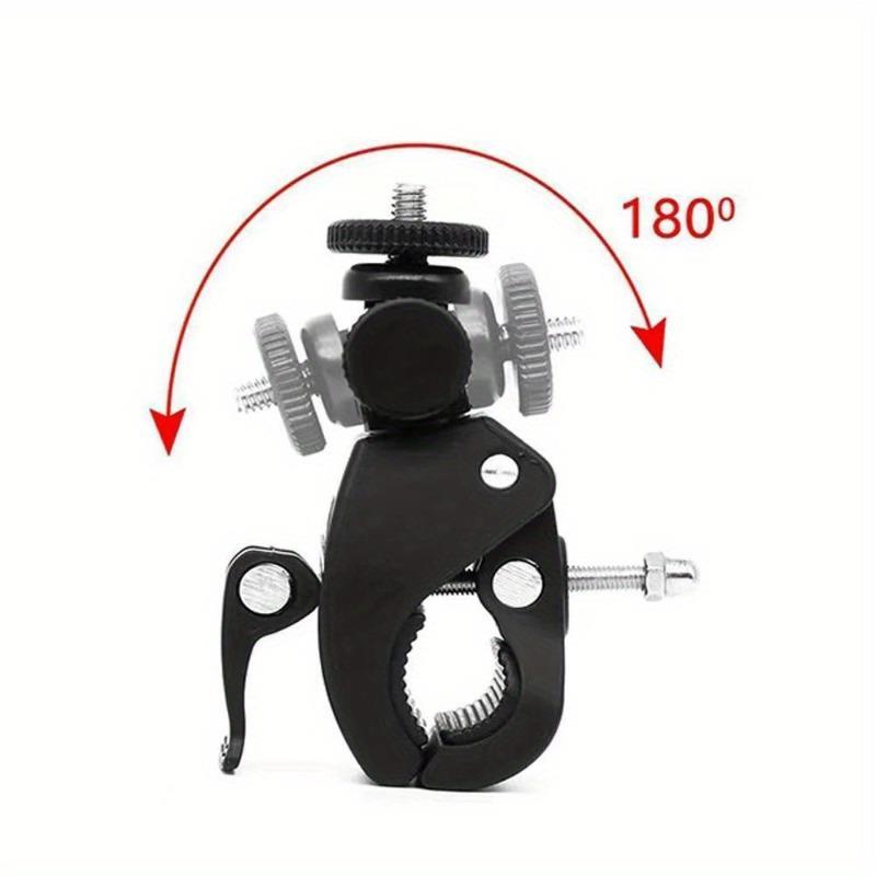 Handlebar Clip for GoPro, Bicycle Motorcycle Handlebar Handle Clamp Bar Mount, Action Camera Accessory For Go Pro 7 6 Insta 360