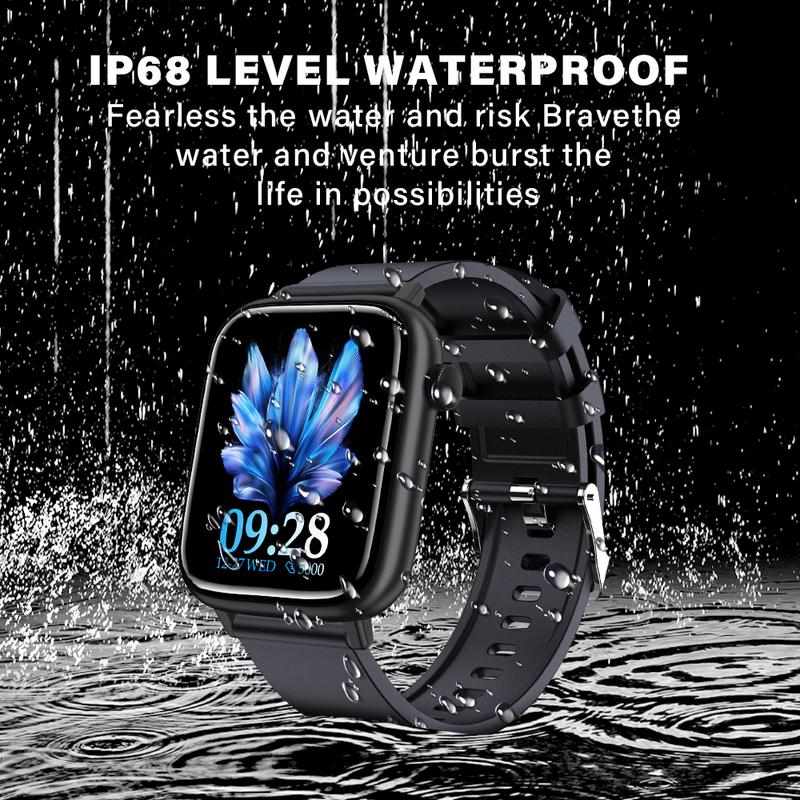 2.01in HD Large Screen Smartwatch for Men and Women, Support Receive Dial Calls 100+ Sport Modes Message Alerts, IP68 Waterproof Multifunctional Smartwatch for Android and iOS square fashion affordable  smart Wearable Smartphone