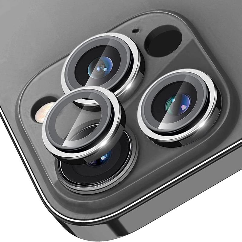 Tempered Glass Camera Lens Protector, 1 Count Phone Rear Lens Protective Film, Phone Accessories Compatible with iPhone 15 14 Pro Max Plus