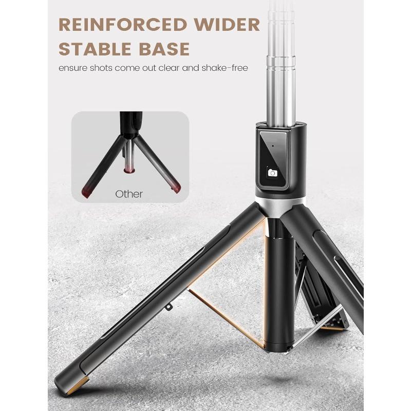 Selfie Stick Phone Tripod with Remote, 50 inch Portable 5 in 1 Selfie Stick Phone Tripod, Wireless Selfie Stick Tripod for Cell Phone