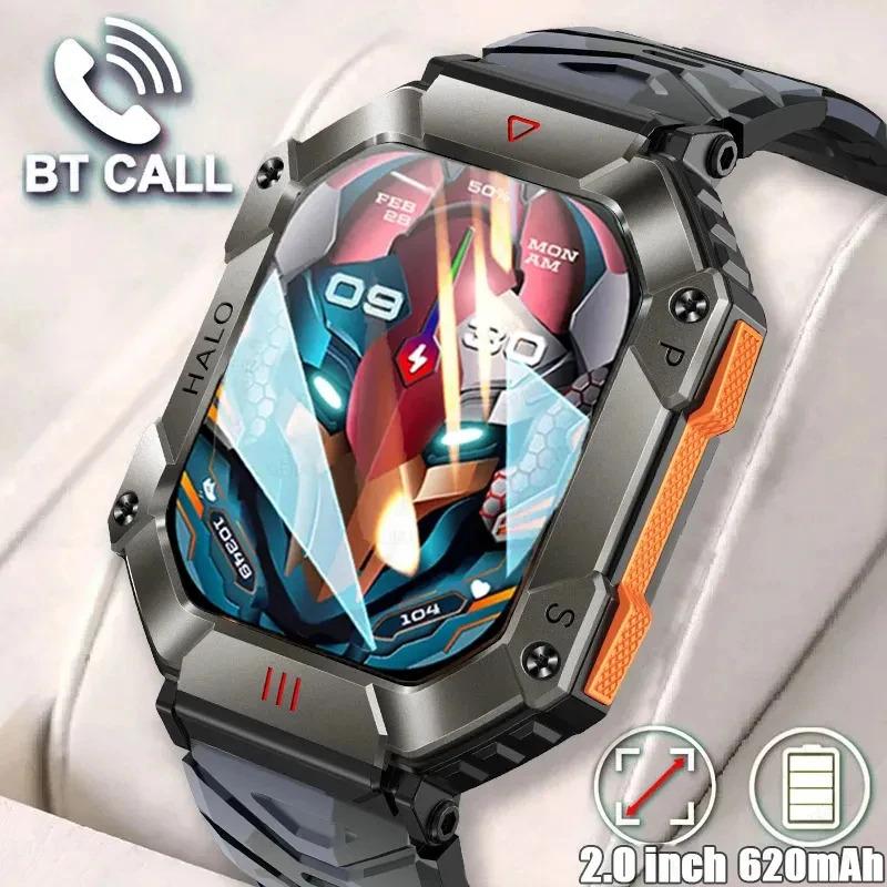 2024 New Men's Smartwatch 650mAh Large Battery Durable Men's Military Smartwatch Compass GPS Motion Trajectory Smartwatch Wearable Smartphone