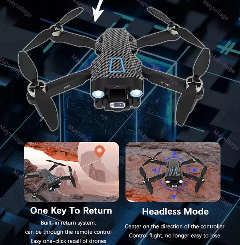 2024 New RC Drone With 4K HD Dual Camera FPV WIFI Foldable Quadcopter +4 Battery