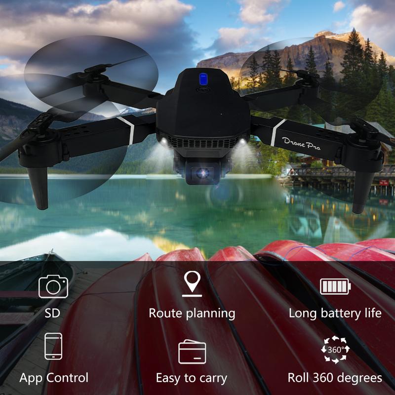 Mini Drone with Camera, 1080P HD Foldable Drone with APP Control, 360° Rotation, 1 Battery, Drone Toys Accessories Folding rc aeroplane toys