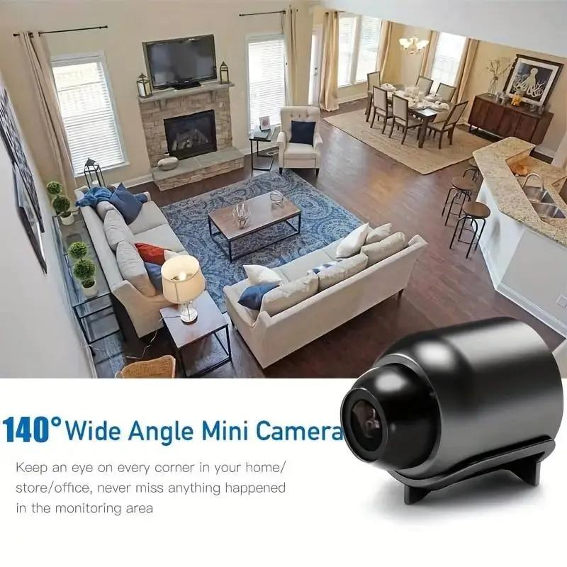 140° Wide Angle 2.4GHz Mini Camera, 1 Piece 1080P True HD Lens Wireless Security Camera With AI Human Detection For Home Use