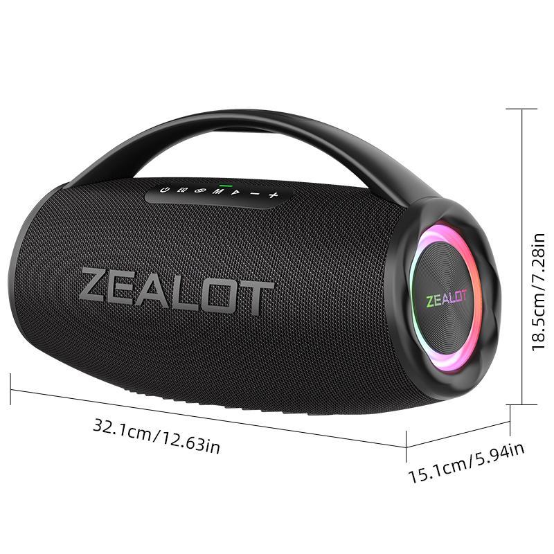 ZEALOT S97 Wireless Speaker, 80W Portable Waterproof Speaker with Power Bank Function, Outdoor Wireless Bluetooth-compatible Speaker for Camping, Beach, Party