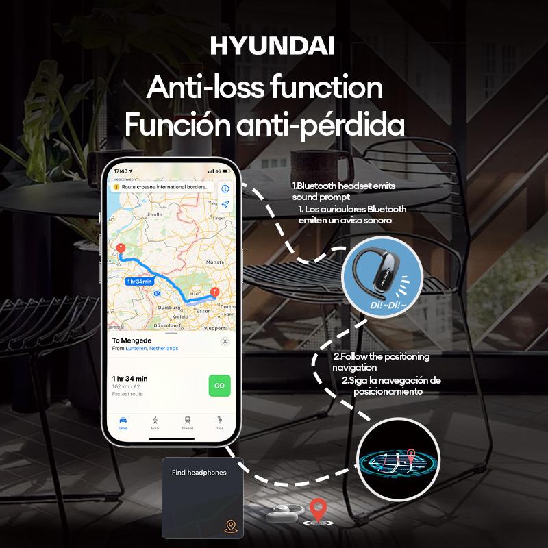 HYUNDAI OpenAir Ultra OWS Translation Wireless Bluetooth Earphones Support 128 Languages Real Time Bluetooth Translation Support Playing Music Phone Calls Headphones & Meeting Summary Earbuds