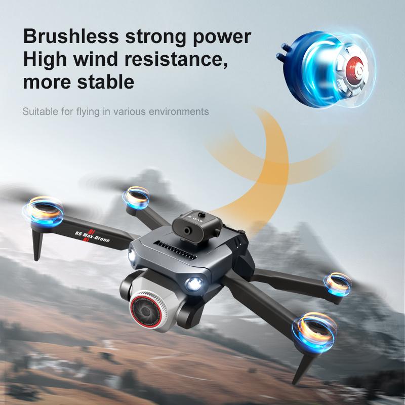 Dual Battery Remote-Controlled Unmanned Vehicle, with Electric Remote Control Lens, SD Dual ESC Camera, Optical Flow Positioning, Headless Mode, 360 ° Intelligent Obstacle Avoidance, WiFi FPV Mobile Phone App Control, 360 ° Tumbling, Remote Control Christ