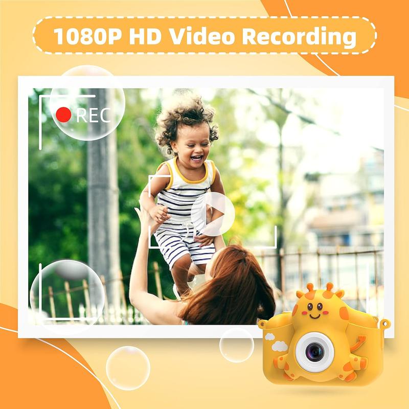 Kids Camera for Girls & Boys, Camera for Kids with 32GB Card & Dual Lens, 1080P Kids Digital Camera Toys, Fun Christmas and Birthday Gifts