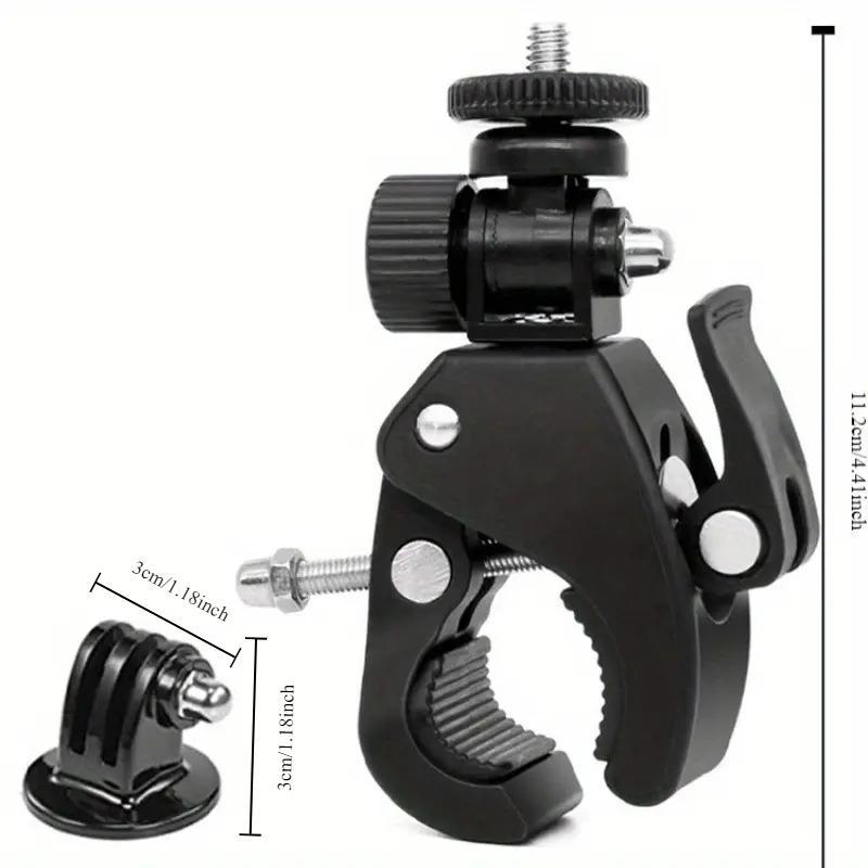 Handlebar Clip for GoPro, Bicycle Motorcycle Handlebar Handle Clamp Bar Mount, Action Camera Accessory For Go Pro 7 6 Insta 360