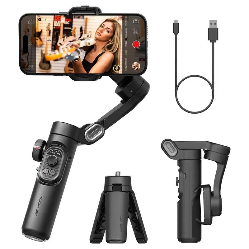 3-Axis Gimbal Stabilizer for Smartphone Foldable Handheld Phone Video Record Vlog Anti-Shake Stabilizer PTZ for iPhone Android