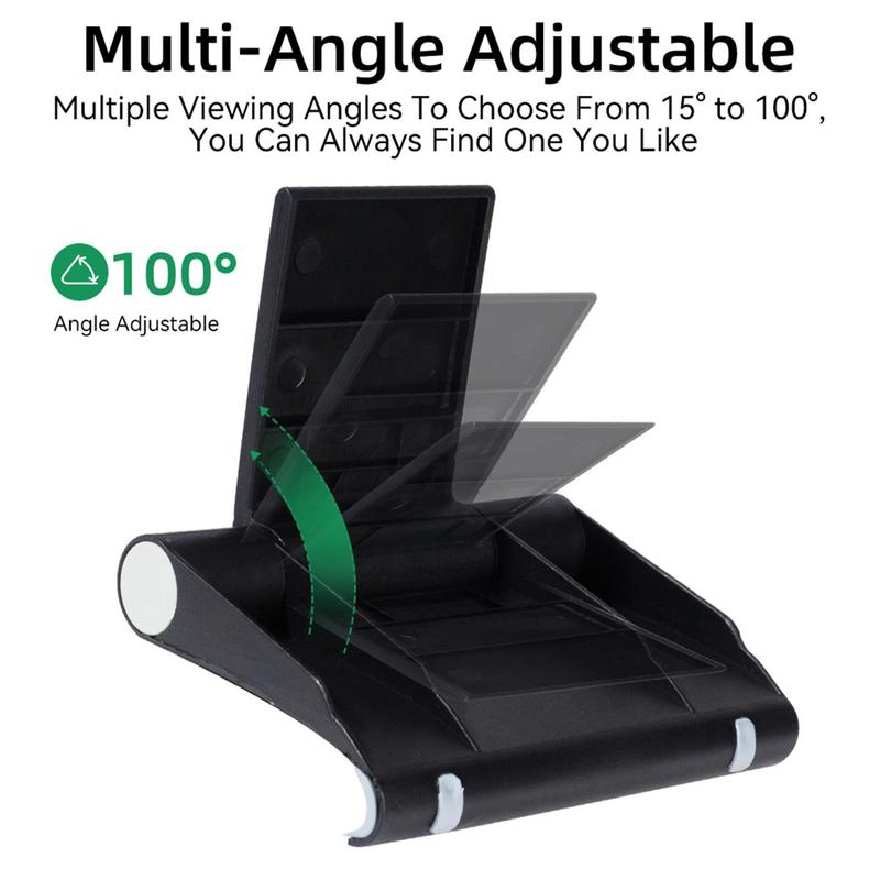 Plastic Phone Holder, 1 Count Multi-angle Adjustable Phone Stand, Foldable Lightweight Desktop Holder For Tablet Phone