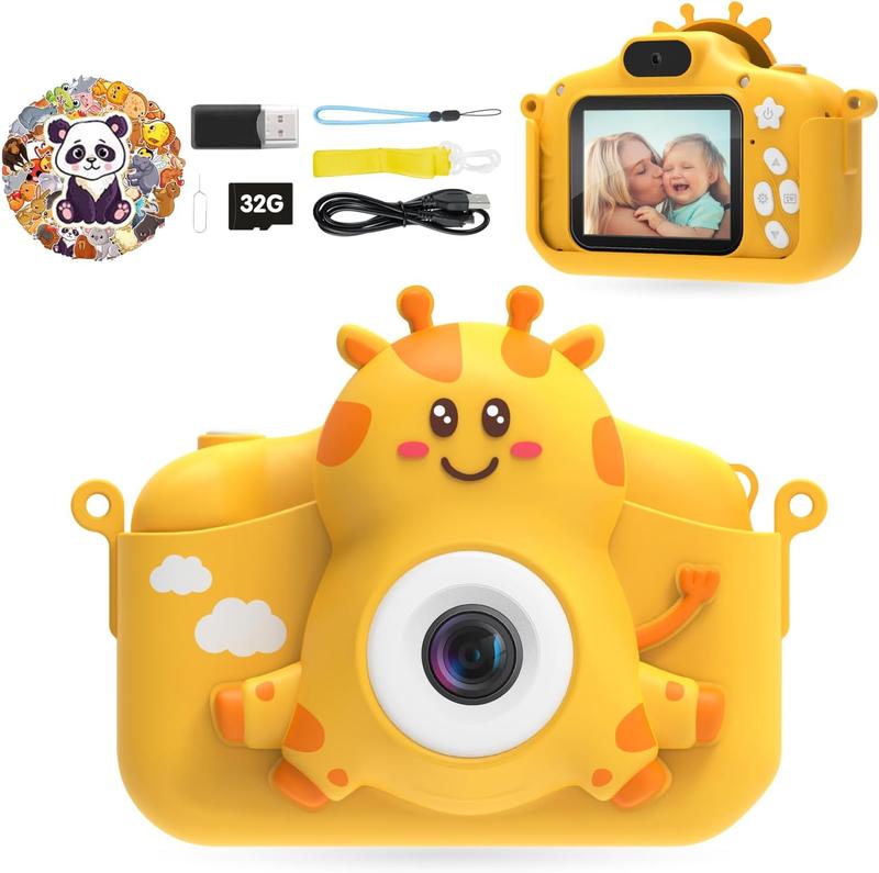 Kids Camera for Girls & Boys, Camera for Kids with 32GB Card & Dual Lens, 1080P Kids Digital Camera Toys, Fun Christmas and Birthday Gifts