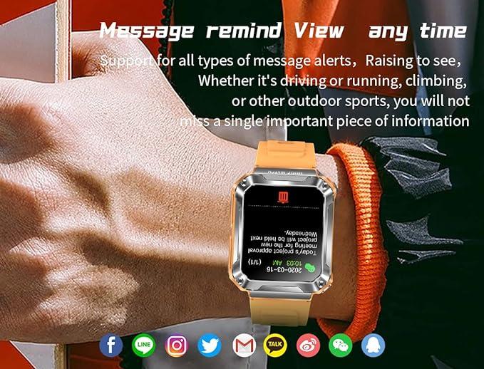 Smart Watch with Earbuds, 3 in 1 Bluetooth Smart Watch for Android iPhone, Military Fitness Tracker Watch, Tracker with Blood Oxygen Heart Rate Sleep Monitor, Long Time Standby Sports Smart Watch Devices Smartphone Wristwatch Wearable Audio Recording